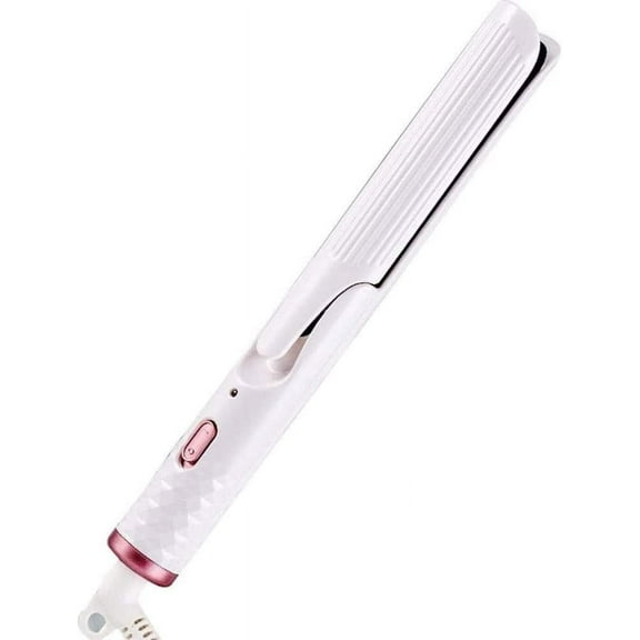 LEWIJO  「TourmaStyle Pro」2-in-1 Ceramic Straightener & Curler – Tourmaline Ionic Technology (Travel Size)(Color : White)