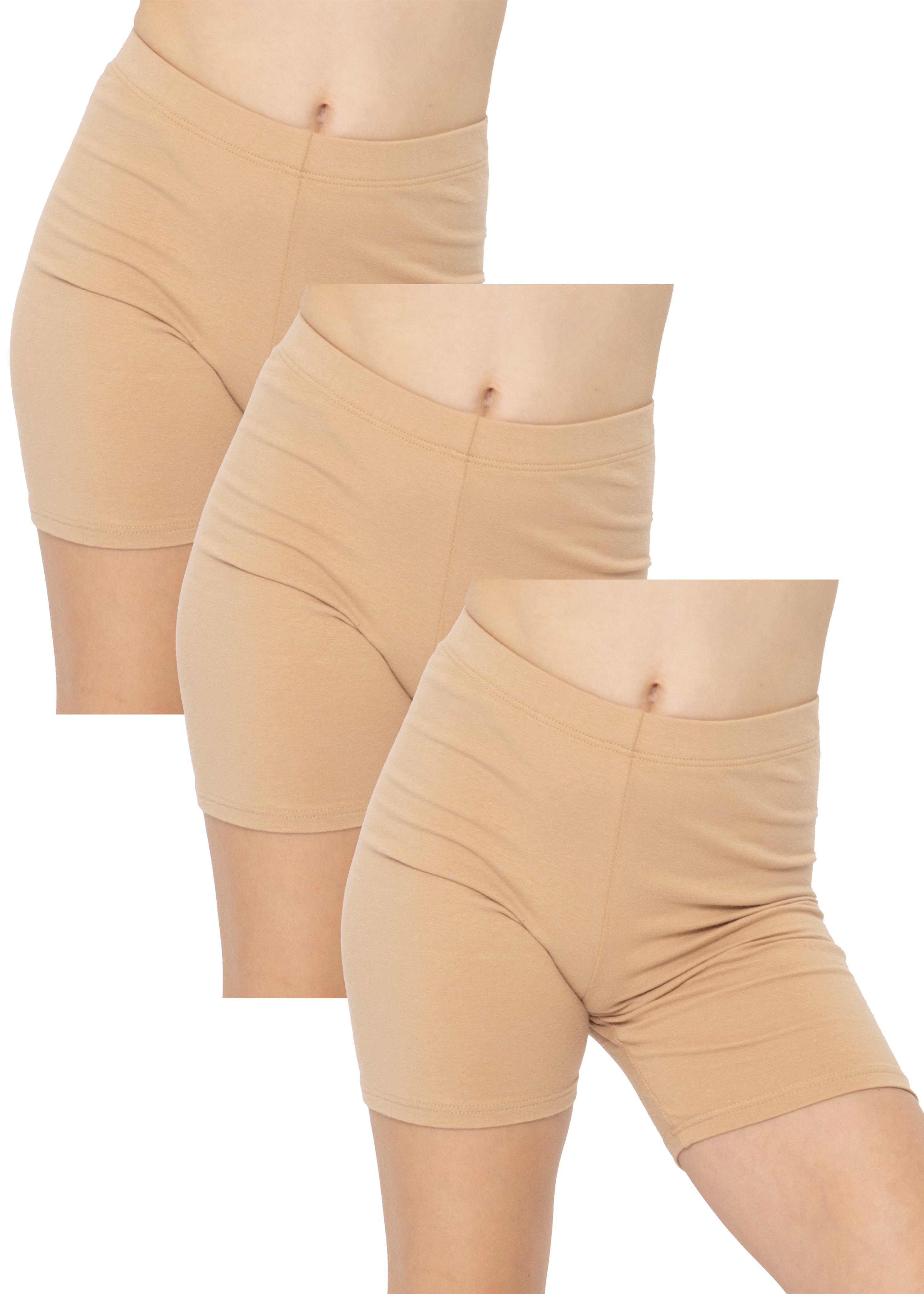 3000px x 4200px - STRETCH IS COMFORT Girl's Cotton Biker Shorts | 3 Pack | Size 4-16 -  Walmart.com