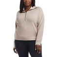 thumbnail image 4 of Danskin Women's Luxe Half Zip Pullover Top (Brown/Small), 4 of 6