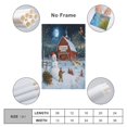 thumbnail image 2 of Cute Snowman Winter Holiday Canvas Picture 20x30inch Canvas Prints Whimsical Winter Scene of An Old Red Barn with Snowman Wall Art for Living Room for Office Kitchen Living Room Decor Unframed, 2 of 8
