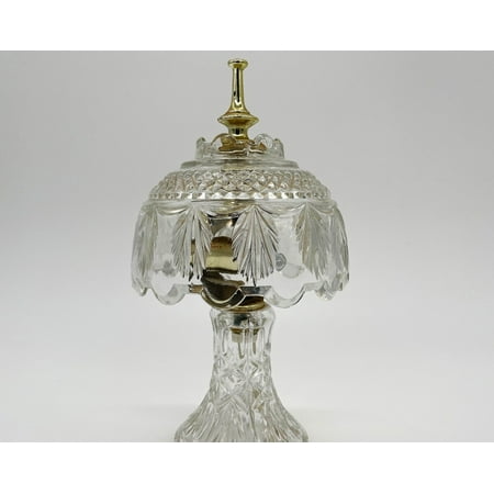 

Vintaged Cut Crystal Lamp Night-Light Midcentury MCM Glass Nightlight