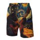 thumbnail image 4 of Fotbe Starry Night Cat Guitarist Trajes de Baño Estampados para Hombre, Shorts de Verano de Secado Rápido, Ropa de Playa, Bañadores-XX-Large, 4 of 6