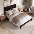 thumbnail image 3 of AFI Charlotte Queen Solid Wood Low Profile Platform Bed, Espresso, 3 of 12