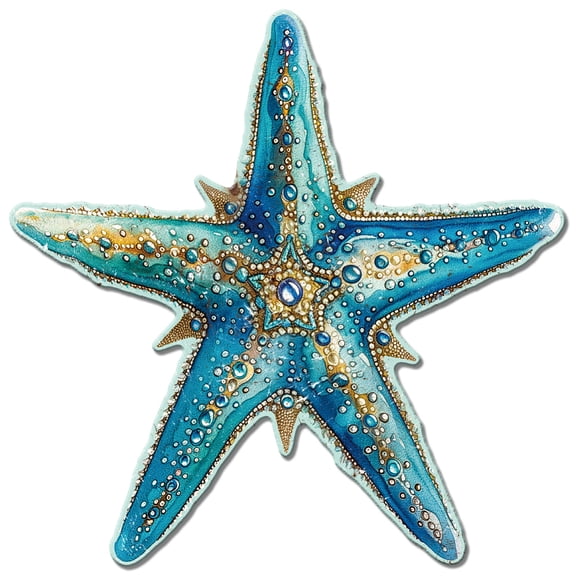 Vintage Metal Starfish Tin Sign Retro Blue Marine Starfish Plaque Poster Metal Wall Decorative Tin Signs for Home Room Office Garden Seaside Cafe