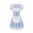 thumbnail image 2 of Pisexur Robe à Manches Courtes Col Carré Mode Robe à Manches Courtes Col Carré Imprimée Confortable Été Épaules Dénudées Robe pour Femmes, 2 of 9