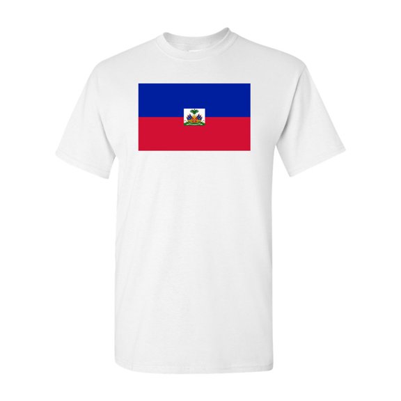Haiti Country Flag Adult DT T-Shirt Tee