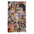 thumbnail image 1 of Cortina para puerta de Bob's Burgers, cortina opaca para puerta de 34 x 57 pulgadas, cortina divisoria para privacidad de habitación para decoración del hogar, dormitorio, cocina, 2 paneles, 1 of 6