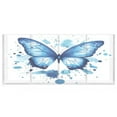 thumbnail image 4 of WOBOGO Blue Butterfly Acrylic Pen Holder 4 Compartments Clear Pencil Organizer Makeup Brush Storage Case, 4 of 7