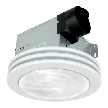 Ventline 50 CFM Lighted Bathroom Ceiling Exhaust Fan with Duct, Ultra ...