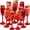 Red, variant on 12 count Champagne Flutes 5.4OZ Plastic Champagne Glasses  Glasses Plastic Goblets for Parties Mimosa Bar Glasses Stemmed Drinking Cups for Wedding Celebration Christmas Birthday Bride (Clear Red)