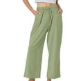 thumbnail image 2 of BILIKEYU Women's Pure Cotton And Linen Wide Leg Pants, Stretchy Work Pants for Women, Jeans for Women, Lounge Pants Women, 2 of 6