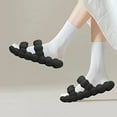 thumbnail image 3 of Sandalias de burbujas de masaje para mujeres y hombres, divertidas sandalias de doble tira con burbujas de lichi para adultos, para dormitorio, spa, gimnasio, playa (negro), 3 of 5