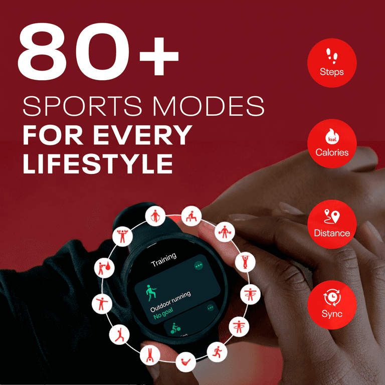 Reebok STRIDE Smartwatch with AMOLED Display in Black photo 4