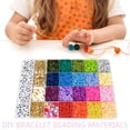 thumbnail image 4 of Juego de cuentas para hacer pulseras, cuentas sueltas de letras mixtas coloridas, conjunto de joyería DIY Tmvgtek Para estrenar, 4 of 9