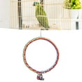 thumbnail image 4 of Bird Colorful Swing Ring, Standing Bite Resistance Climbing Easy To Install Bird Swing Toys  For Cockatiels L, 4 of 8