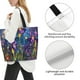 thumbnail image 3 of Fotbe Cosmic Purple Irises Bolsa Tote Estética de Lona con Estampado para Mujer - Bolsa Reutilizable de Hombro Casual para Vacaciones, Compras, Trabajo y Gimnasio, 3 of 8