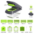 thumbnail image 1 of Cortador de Verduras Multifuncional 15 en 1 | Picador y Rebanador Manual de Papa | Mandolina con Cuchillas Intercambiables | Rallador y Accesorios de Cocina, 1 of 10