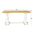 thumbnail image 4 of DecMode White Vintage Long Carved Ornate Wood Console Table, 59"W x 29"H, 4 of 13