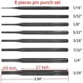 thumbnail image 2 of Juego de punzones de 8 piezas, Kit de armería, herramienta de reparación de extracción con soporte para automoción, reparación de relojes, joyería y artesanía, 2 of 5