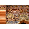 thumbnail image 2 of Hopkins, Cindy Miller 18x13 Gold Ornate Wood Framed with Double Matting Museum Art Print Titled - Bhutan Traditional hand painted and carved wooden architectural detail with tiger and dragon, 2 of 4