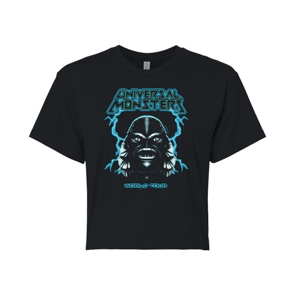 Classic Monsters - Creature From The Black Lagoon - Universal Monsters - Juniors Cropped Cotton Blend T-Shirt