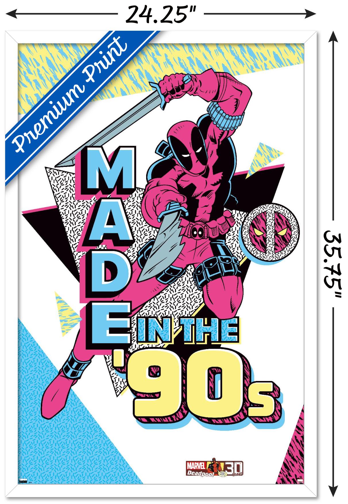 Marvel Comics - Deadpool - Made In the 90's Wall Poster, 22.375" x 34", Framed