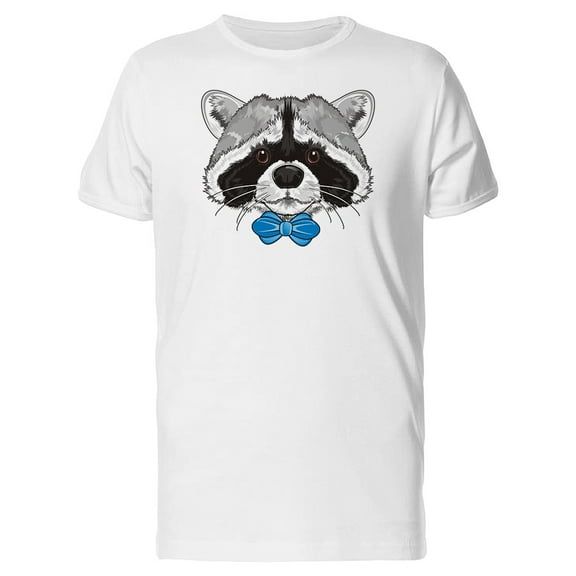 Raccoon With A Blue Bow Tie T-Shirt Men -Image by Shutterstock, Male Medium