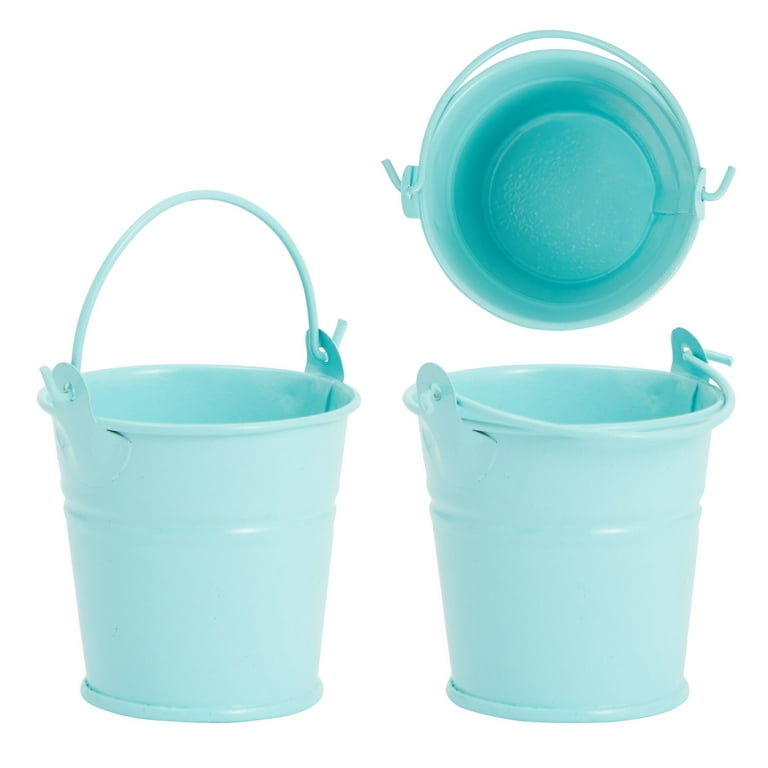 Juvale 24 Pack Mini Metal Buckets With Handles For Party Favors