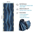 thumbnail image 2 of Blue Gold Wave Marble Pattern Hot Yoga Mat Towel Non Slip for Hot Yoga - Quick-Drying Yoga Mat Cover with 4 Corner Pockets with Travel Bag - Hot Yoga Towel Non Slip 70"x26", 2 of 6