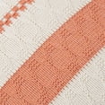 thumbnail image 4 of Fancy Homi Set of 2 Boho Coral Decorative Throw Pillow Cover 16x16 inch for Couch Bed Sofa, Aesthetic Modern Organic Farmhouse Home Decor, Soft Cotton Cute Accent Macrame Woven Cushion Case, 4 of 5