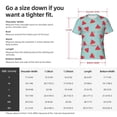 thumbnail image 4 of Bixox Men's Watermelon Printed Short Sleeve Skinny Athletic T-Shirt, 4 of 6