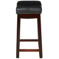 thumbnail image 3 of Angel Line Bar Stools, 24" Set of 2, White with Blue Cushion, 3 of 3