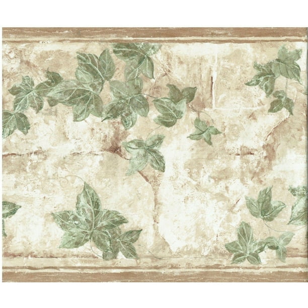 879614 Tuscan Vines on Block Wall Wallpaper Border TK6345b Walmart
