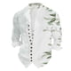 thumbnail image 2 of Camisas Vaqueras Para Hombre Manga Larga Camisa de manga larga con estampado digital 3D y soporte con botones sueltos para hombre, vacaciones, playa, ocio (White, M), 2 of 4