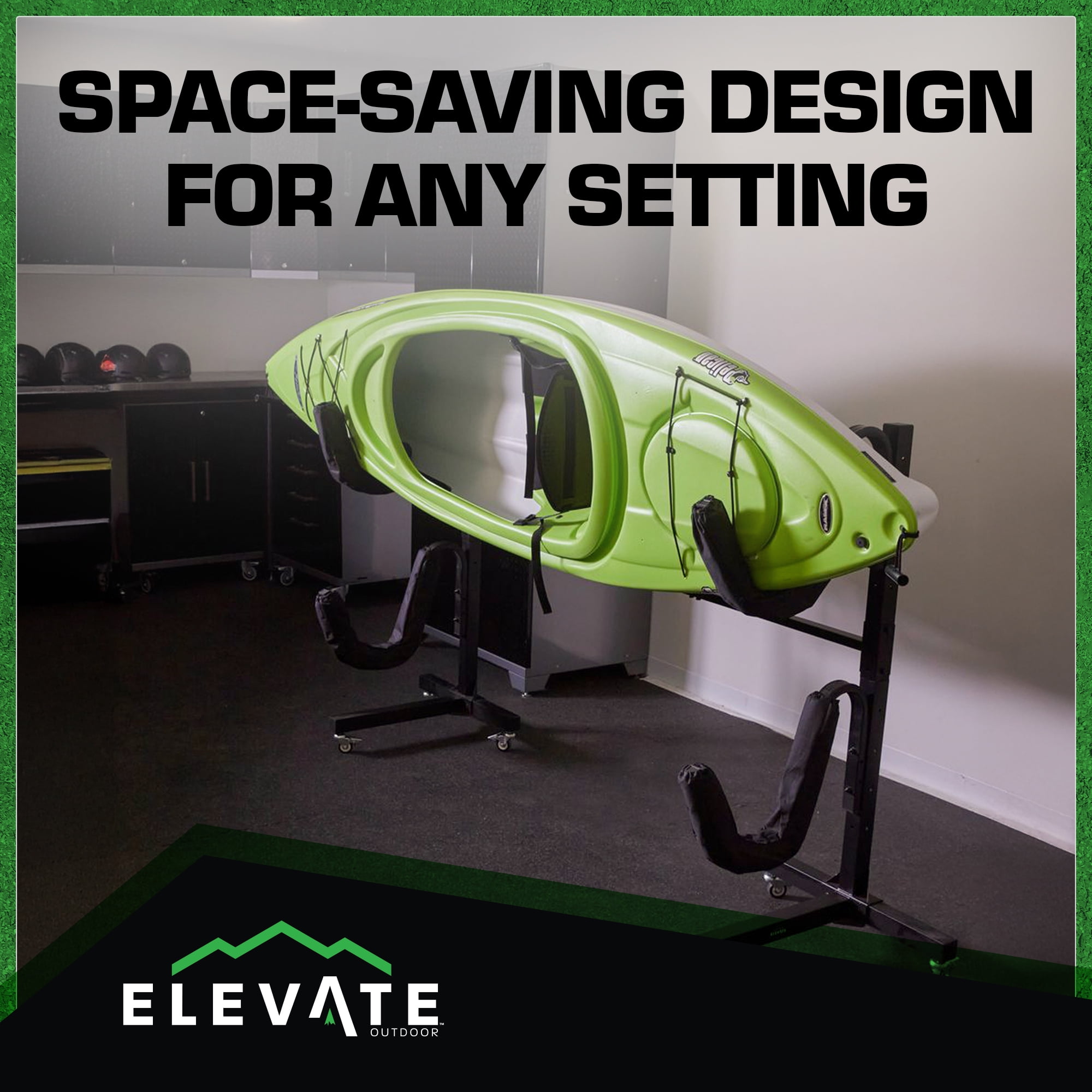 Elevate Outdoor Freestanding Storage Rack for 2 Kayaks or SUPs with 175 lb. Capacity