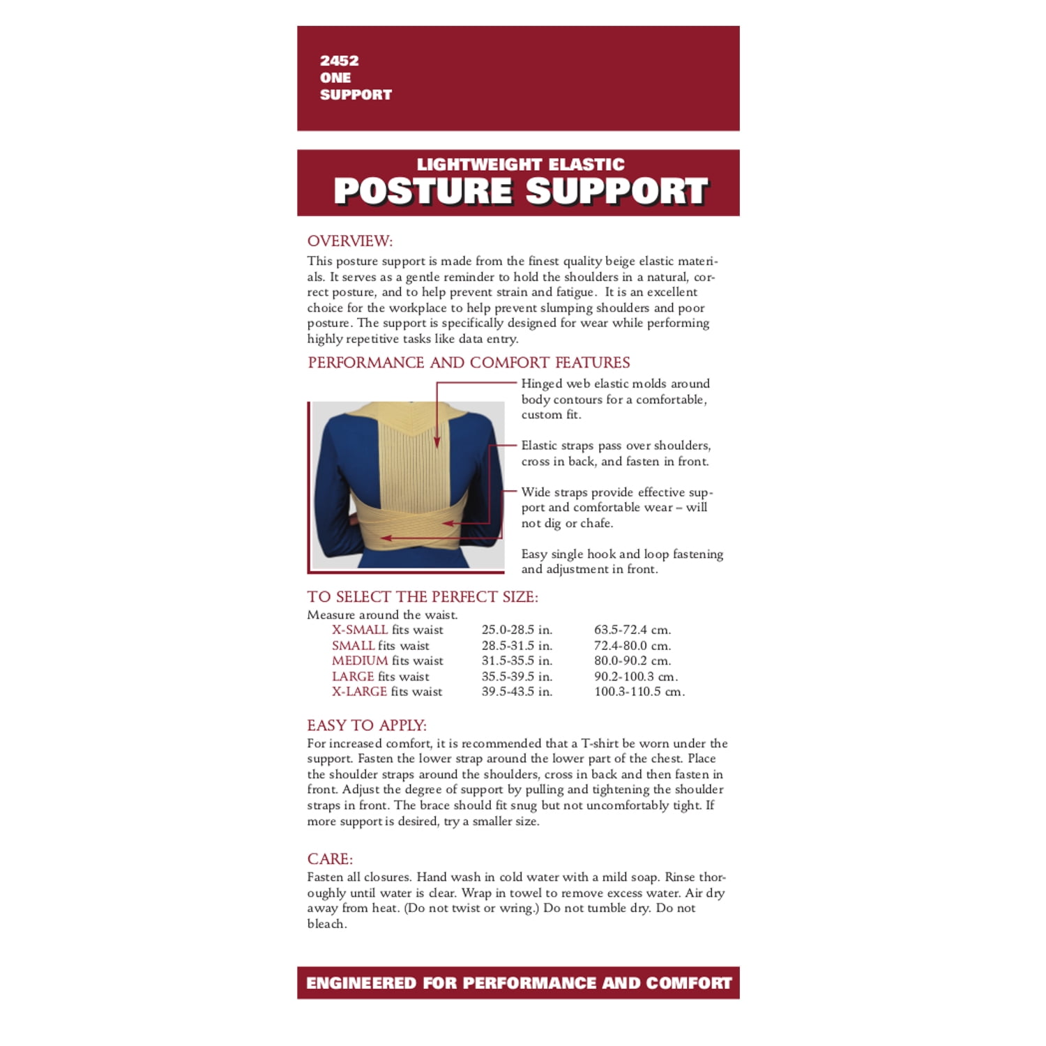 OTC Posture Support XL Beige (2452-XL)