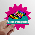 thumbnail image 1 of I Am A Bisexual LGBT Rainbow Sun Vinyl Sticker Luggage Graffiti Flower Decal, 1 of 3