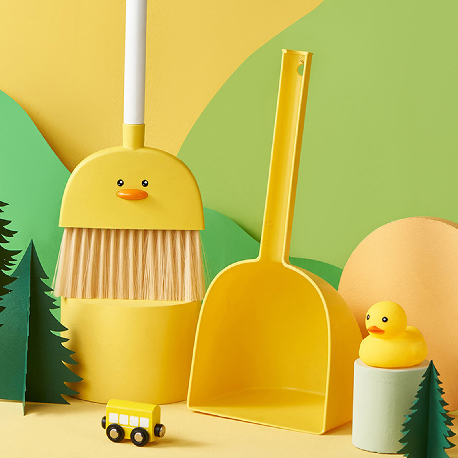 Mini Broom with Dustpan for Kids, Household Cartoon Mini Dustpan and ...