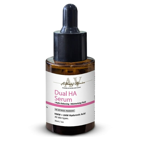 Sérum Visage à l'Acide Hyaluronique Double pour une Peau Repulpée, Sérum Visage Hydratant pour les Ridules - 30 ml