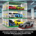 Cars Garage Building Set Compatible with Lego Display 130pc 3-Story ...