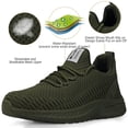 thumbnail image 2 of Zapatillas de tenis y correr Feethit para mujer, ligeras, color verde oliva, 2 of 6