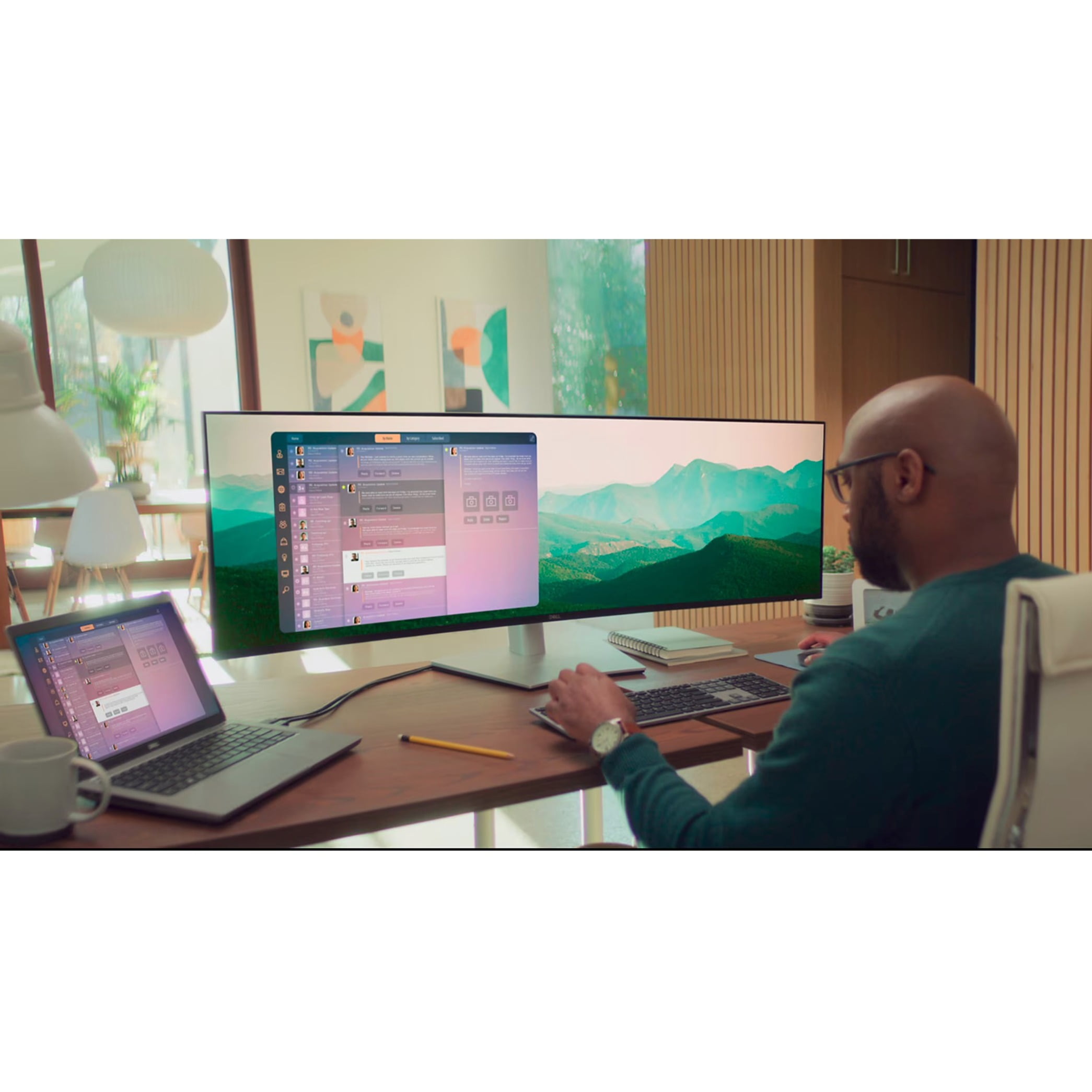 Dell UltraSharp U4924DW 49" Dual Quad HD (DQHD) Curved Screen Edge WLED LCD Monitor - 32:9