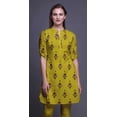 thumbnail image 2 of Bimba Kurtis Indiennes Courtes pour Femmes Tunique Imprimée Chemise à Manches Roulées, 2 of 6