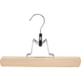 thumbnail image 1 of Basics 10 Pack Wooden Trouser Hangers, Natural Color, 1 of 5