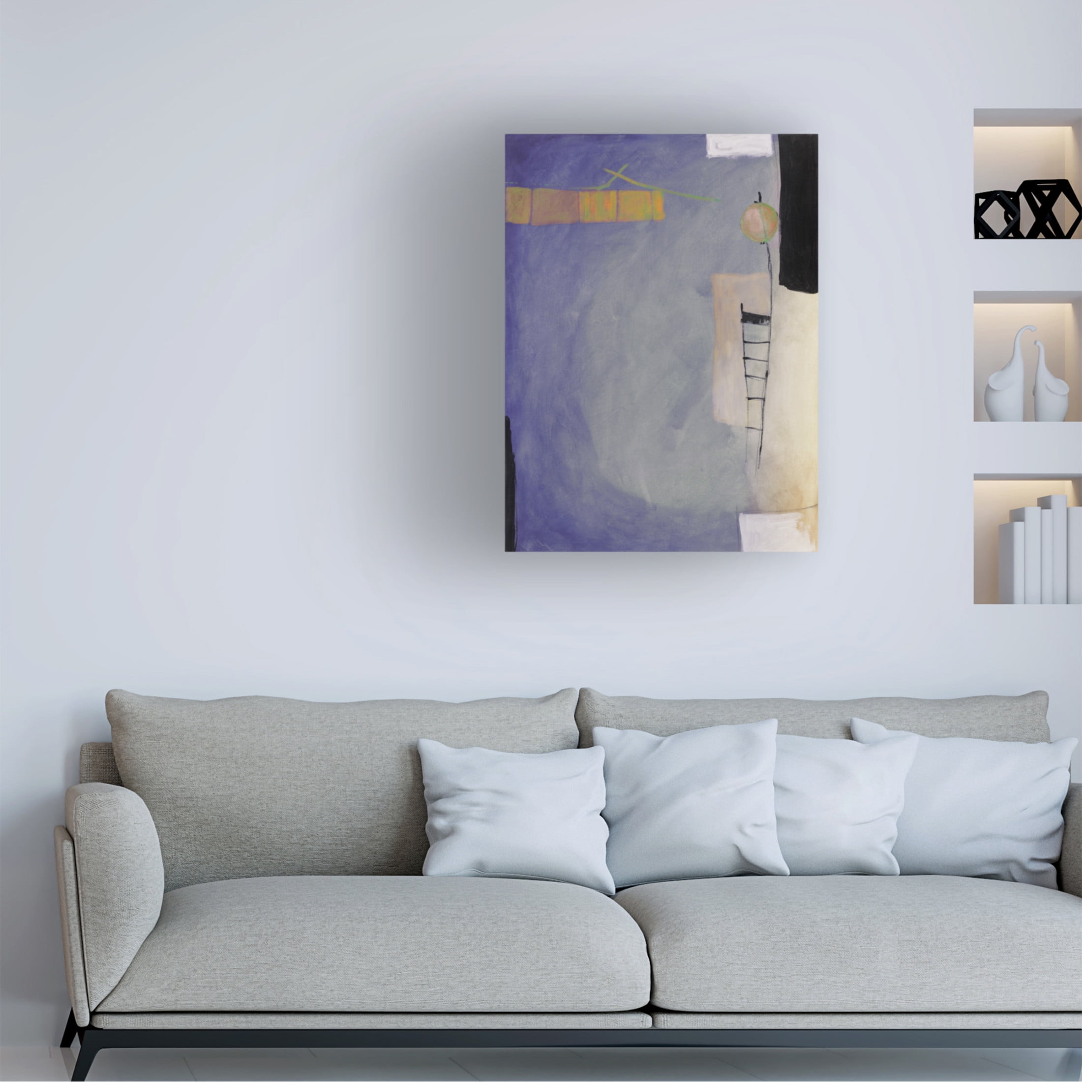 Canvas Wall Art - Pablo Esteban 'The Library' Wall Art for Living Room, Bedroom, or Office Décor by Trademark Fine Art - 14 x 19 Inches
