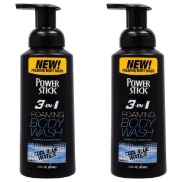 2 Packs Power Stick 3in1 Foaming Body Wash, 14 fl.oz. Each Walmart