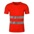 thumbnail image 3 of Men's Reflective T-Shirts for Daily Wear Quick-Drying Short Sleeve Construction Work Shirt with Color Block Design, 3 of 4