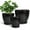 Matte Black, variant on 6/8/10 inch Ceramic Planters -Set of 3 with Drainage Hole & Saucer,Modern Round Pots for Indoor Plants for Succulents & Flowers Home Decor Accent Blue Glaze