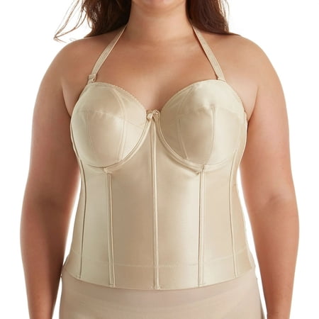 ELILA Nude Long Strapless Longline Underwire Bra, US 34F/DD, NWOT