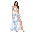 thumbnail image 2 of FORMRS Womens Beach Sarong Semi-Sheer Bikini Wrap Skirt Swimsuit Cover-ups, Blue Butterfly, 2 of 7